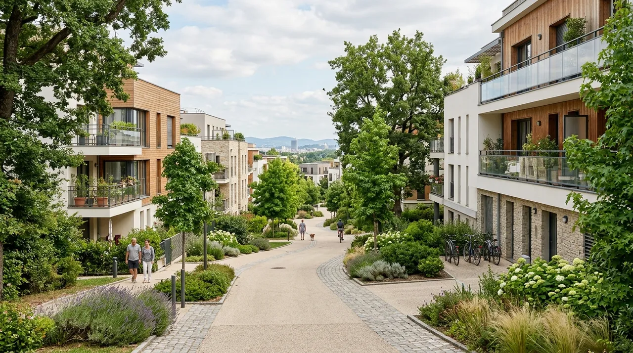 Quartier résidentiel calme à Vénissieux