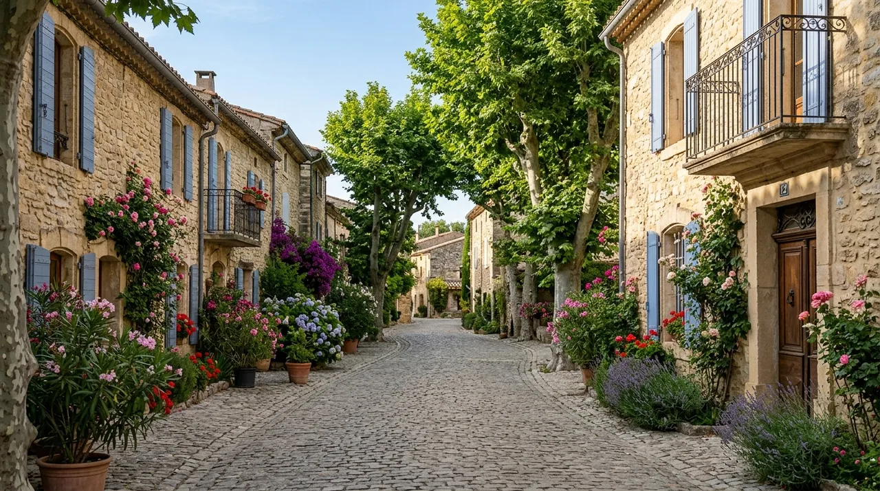 Rue résidentielle calme à Montélimar
