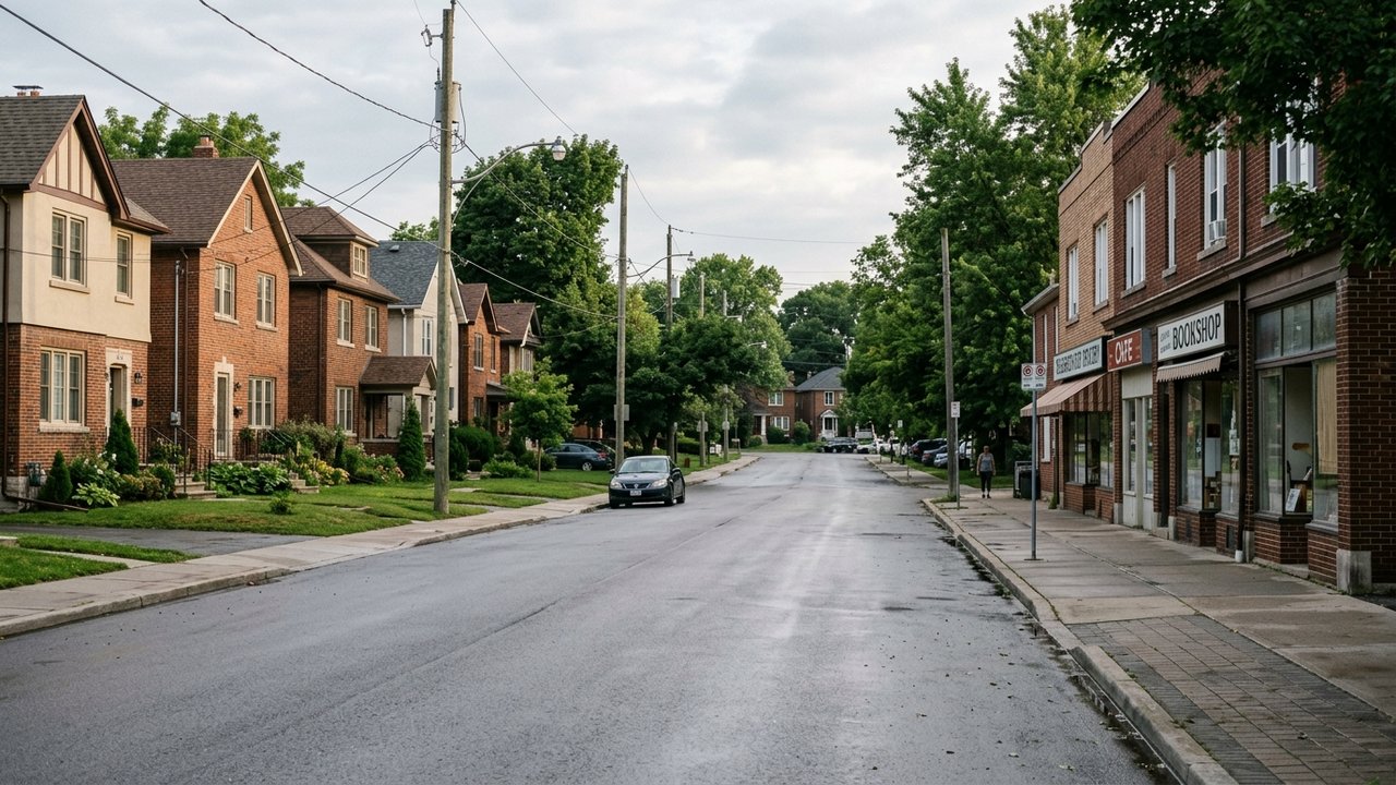 Rue isolée et peu animée d'un quartier excentré à Bourg-en-Bresse